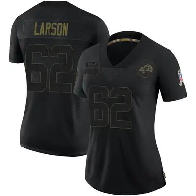 Women's Limited Blake Larson Los Angeles Rams Black 2020 Salute To Service Jersey