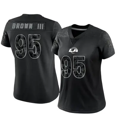 Women's Limited Bobby Brown III Los Angeles Rams Black Reflective Jersey