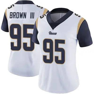 Women's Limited Bobby Brown III Los Angeles Rams White Vapor Untouchable Jersey