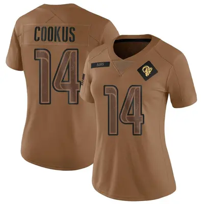 Women's Limited Case Cookus Los Angeles Rams Brown 2023 Salute To Service Jersey