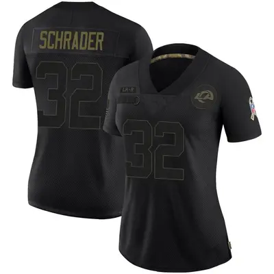 Women's Limited Cody Schrader Los Angeles Rams Black 2020 Salute To Service Jersey