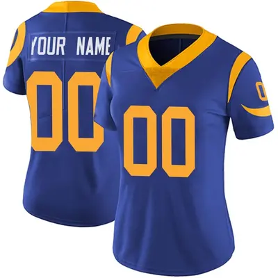 Women's Limited Custom Los Angeles Rams Royal Alternate Vapor Untouchable Jersey