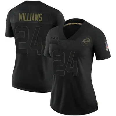 Women's Limited Darious Williams Los Angeles Rams Black 2020 Salute To Service Jersey