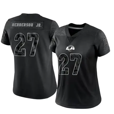 Women's Limited Darrell Henderson Jr. Los Angeles Rams Black Reflective Jersey