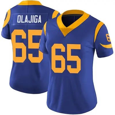 Women's Limited David Olajiga Los Angeles Rams Royal Alternate Vapor Untouchable Jersey