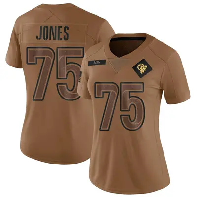 Women's Limited Deacon Jones Los Angeles Rams Brown 2023 Salute To Service Jersey