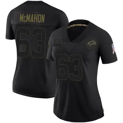 Women's Limited Dylan McMahon Los Angeles Rams Black 2020 Salute To Service Jersey