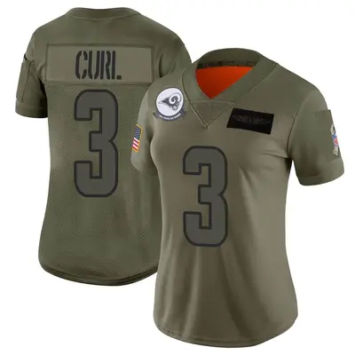 Women's Limited Kamren Curl Los Angeles Rams Camo 2019 Salute to Service Jersey