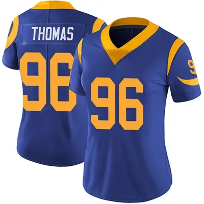 Women's Limited Keir Thomas Los Angeles Rams Royal Alternate Vapor Untouchable Jersey