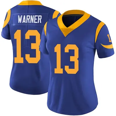 Women's Limited Kurt Warner Los Angeles Rams Royal Alternate Vapor Untouchable Jersey