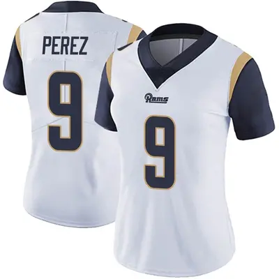 Women's Limited Luis Perez Los Angeles Rams White Vapor Untouchable Jersey