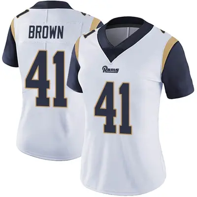 Women's Limited Malcolm Brown Los Angeles Rams White Vapor Untouchable Jersey