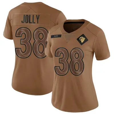 Women's Limited Shaun Jolly Los Angeles Rams Brown 2023 Salute To Service Jersey