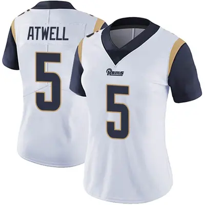 Women's Limited Tutu Atwell Los Angeles Rams White Vapor Untouchable Jersey