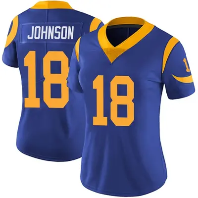 Women's Limited Tyler Johnson Los Angeles Rams Royal Alternate Vapor Untouchable Jersey