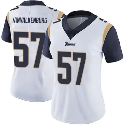 Women's Limited Zach VanValkenburg Los Angeles Rams White Vapor Untouchable Jersey