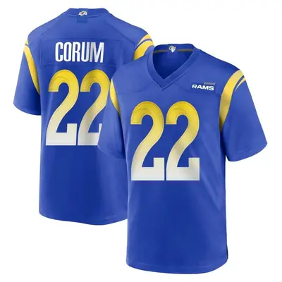 Youth Game Blake Corum Los Angeles Rams Royal Alternate Jersey