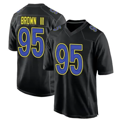 Youth Game Bobby Brown III Los Angeles Rams Black Fashion Jersey