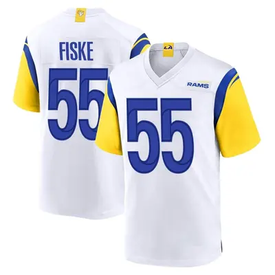 Youth Game Braden Fiske Los Angeles Rams White Jersey