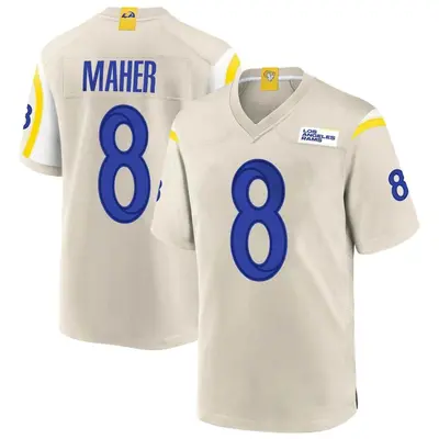 Youth Game Brett Maher Los Angeles Rams Bone Jersey