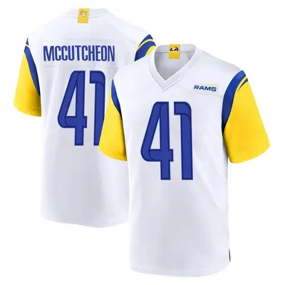 Youth Game Cameron McCutcheon Los Angeles Rams White Jersey