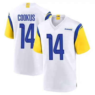 Youth Game Case Cookus Los Angeles Rams White Jersey