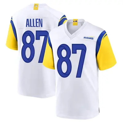 Youth Game Davis Allen Los Angeles Rams White Jersey