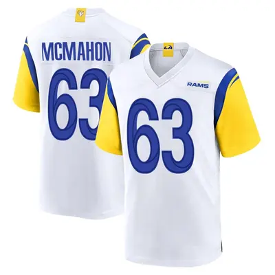 Youth Game Dylan McMahon Los Angeles Rams White Jersey