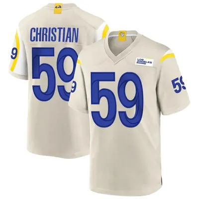 Youth Game Geron Christian Los Angeles Rams Bone Jersey