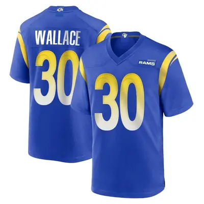 Youth Game Josh Wallace Los Angeles Rams Royal Alternate Jersey