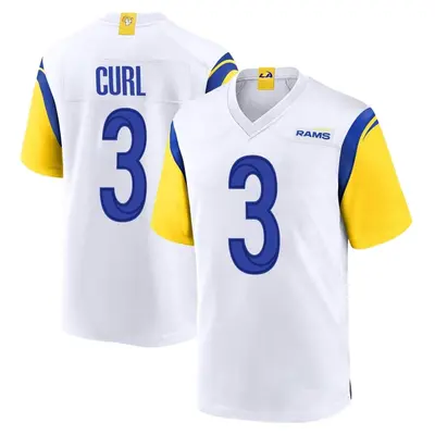 Youth Game Kamren Curl Los Angeles Rams White Jersey