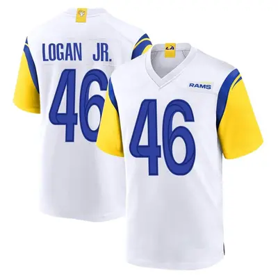 Youth Game Kenny Logan Jr. Los Angeles Rams White Jersey