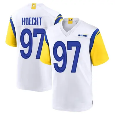 Youth Game Michael Hoecht Los Angeles Rams White Jersey