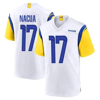 Youth Game Puka Nacua Los Angeles Rams White Jersey