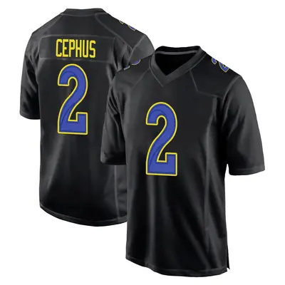 Youth Game Quintez Cephus Los Angeles Rams Black Fashion Jersey