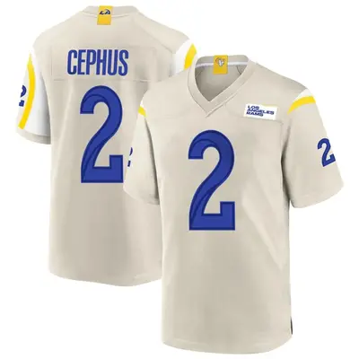 Youth Game Quintez Cephus Los Angeles Rams Bone Jersey