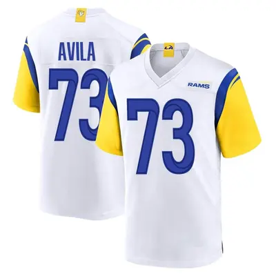 Youth Game Steve Avila Los Angeles Rams White Jersey