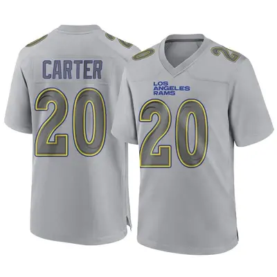 Youth Game TJ Carter Los Angeles Rams Gray Atmosphere Fashion Jersey