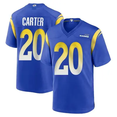 Youth Game TJ Carter Los Angeles Rams Royal Alternate Jersey