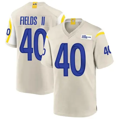 Youth Game Tony Fields II Los Angeles Rams Bone Jersey