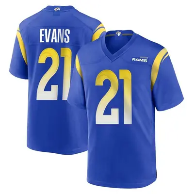 Youth Game Zach Evans Los Angeles Rams Royal Alternate Jersey