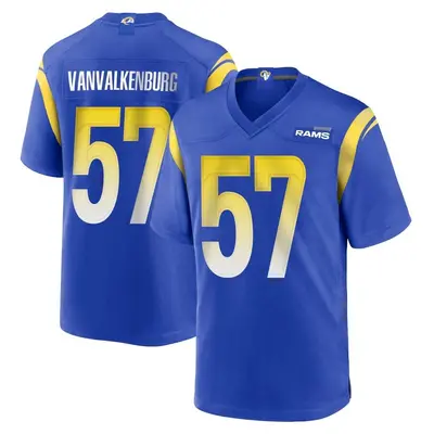 Youth Game Zach VanValkenburg Los Angeles Rams Royal Alternate Jersey