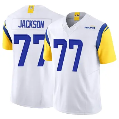 Youth Limited Alaric Jackson Los Angeles Rams White Vapor F.U.S.E. Jersey