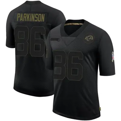 Youth Limited Colby Parkinson Los Angeles Rams Black 2020 Salute To Service Jersey