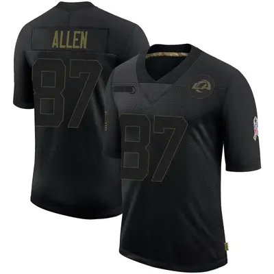 Youth Limited Davis Allen Los Angeles Rams Black 2020 Salute To Service Jersey