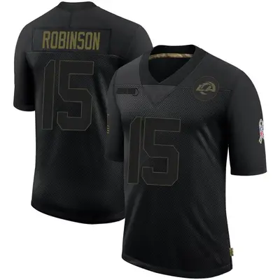 Youth Limited Demarcus Robinson Los Angeles Rams Black 2020 Salute To Service Jersey