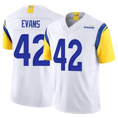 Youth Limited Ethan Evans Los Angeles Rams White Vapor F.U.S.E. Jersey