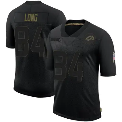 Youth Limited Hunter Long Los Angeles Rams Black 2020 Salute To Service Jersey