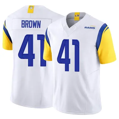 Youth Limited Malcolm Brown Los Angeles Rams White Vapor F.U.S.E. Jersey