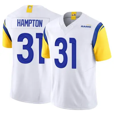 Youth Limited Nick Hampton Los Angeles Rams White Vapor F.U.S.E. Jersey